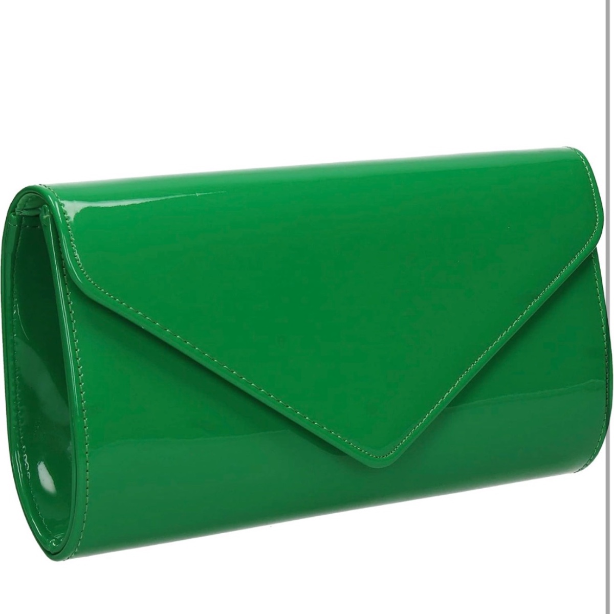 Elodie Patent Envelope Clutch ladies clutch bag in Emerald